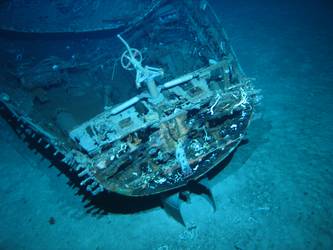 Stern of what is believed to be 36-foot motor pinnace
